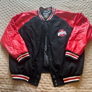 Vintage Ohio State Leather Jacket Size XXL on Steve and Barry’s tag